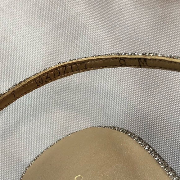 Stuart Weitzman Turning Down Wedge Glitter Sandal - Picture 8 of 10